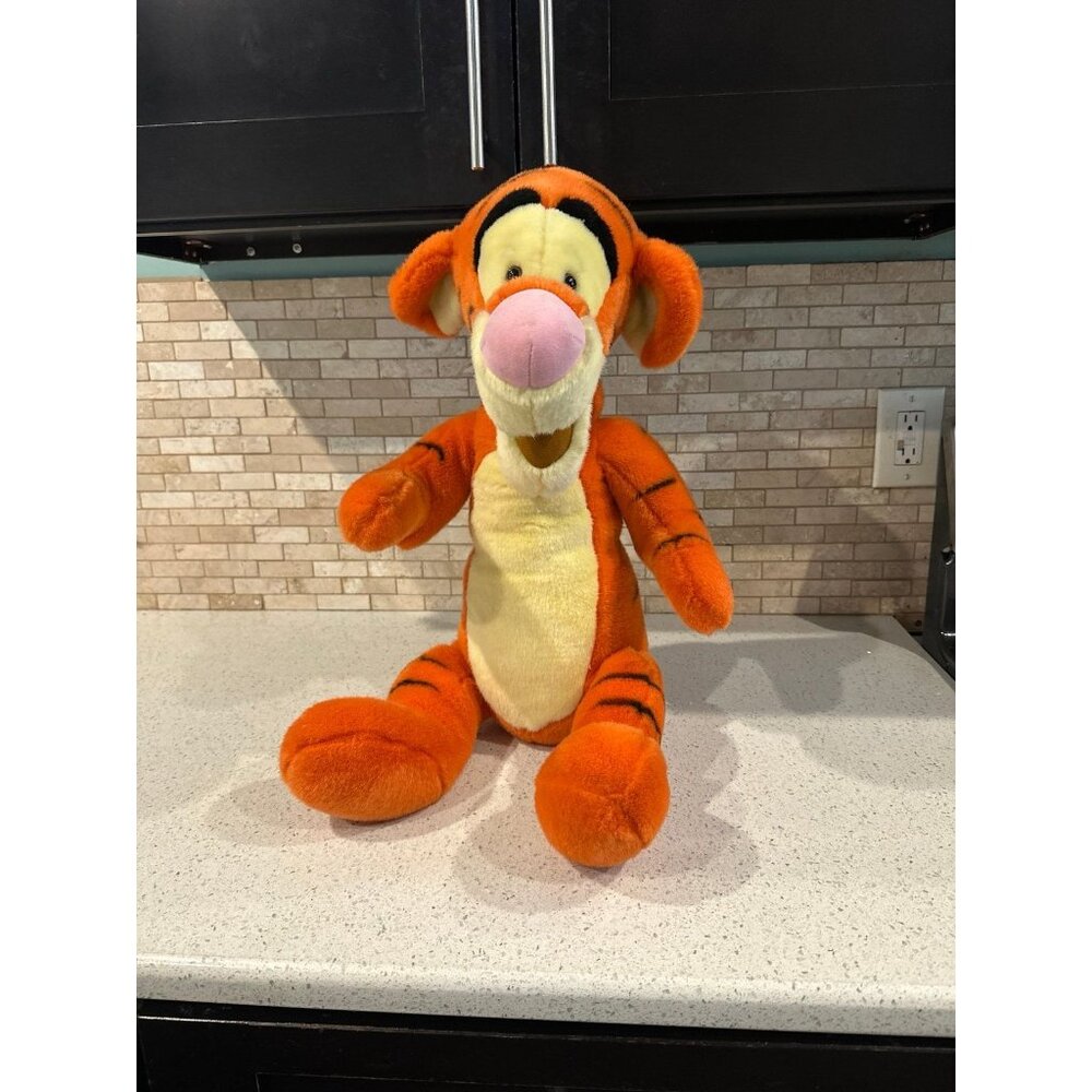 Disney Tigger Large Plush‎ 25” Winnie The Pooh Rare Curly Tail Tiger Vintage